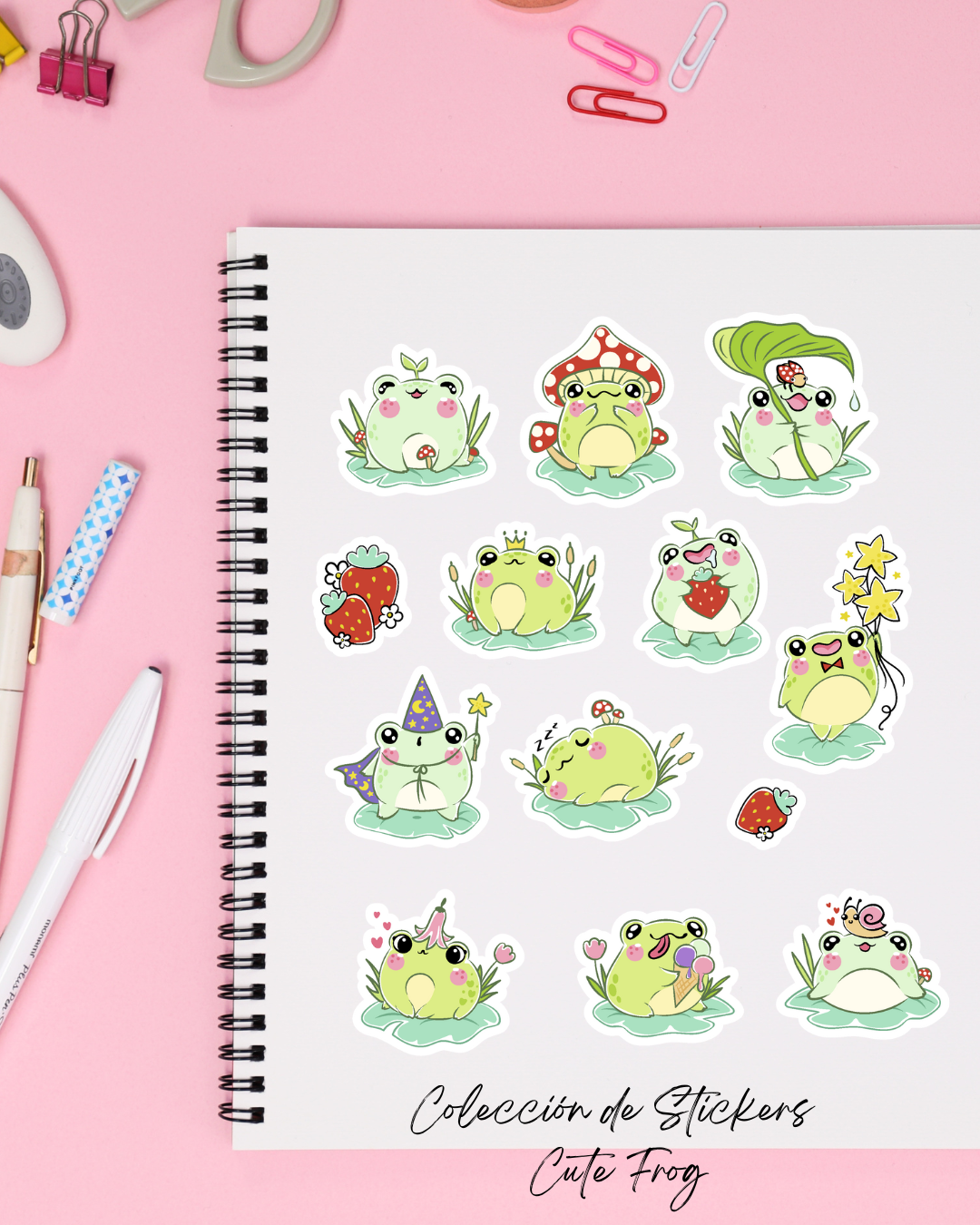 Sticker Cute Frog
