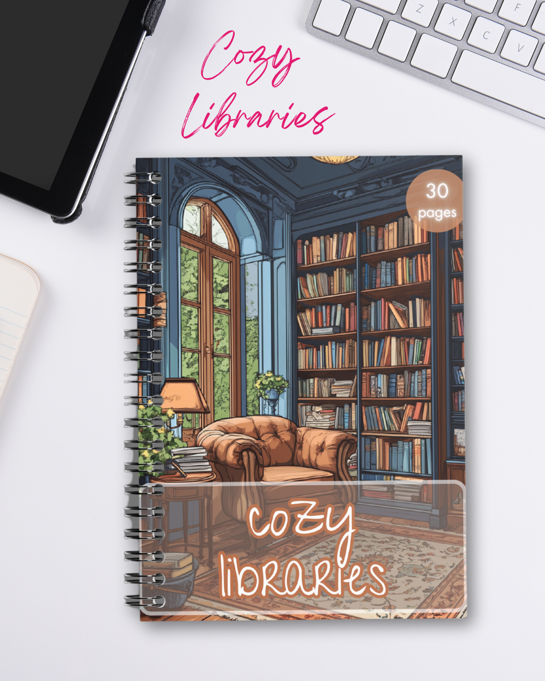 Cozy Libraries - Libro Colorear